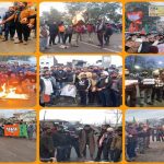 BJYM organized protests and Mashaal Jaloos in several districts all over India